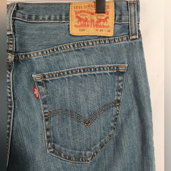 Levi's 559 Relaxed Fit Straight Jeans, 34x32 - Picture 4 of 6